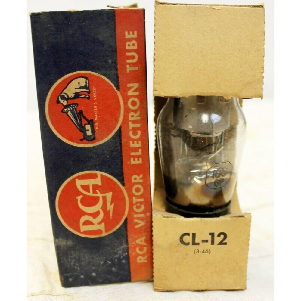 Vtg 1940s RCA Victor Radiotron Ham TV Radio Tube 1D5 GP Original Box CL-12 3-46